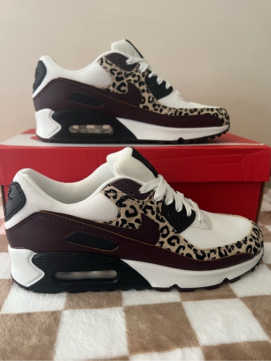 Nike Shoes - Nike Air Max 90 SE Sneakers Burgundy/Leopard IF1619 102 Women’s Sz 7.5 BNIB